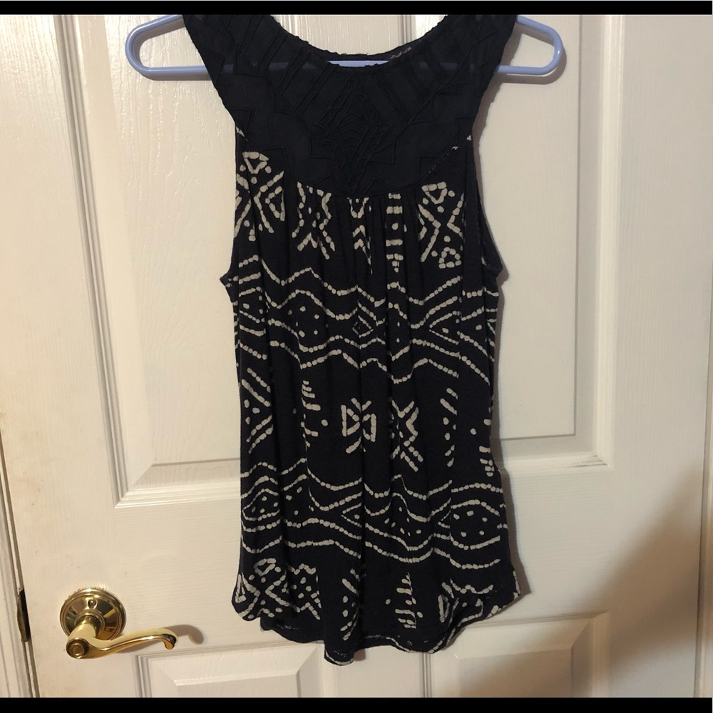 Lucky Brand navy/white printed shirt